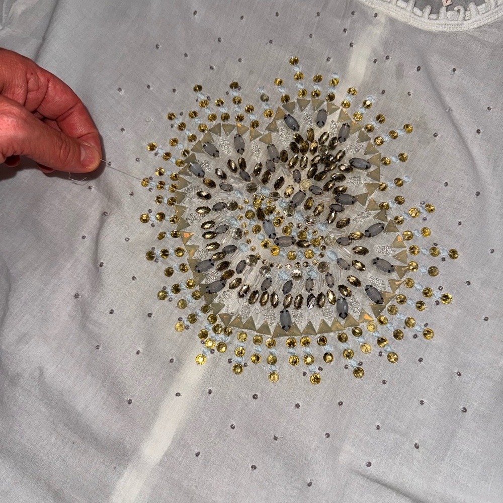 Free People • Heart of Gold Button Back Cotton Blouse - Picture 11 of 16